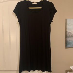Black T-shirt dress size L